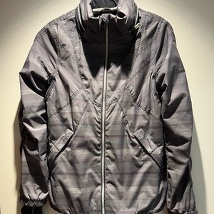 Lululemon Grey Jacket with Hidden Hood and Hand-warmers